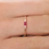 925 Silver Baguette Diamond Ring - Image 2