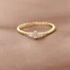 925 Silver Baguette Diamond Ring
