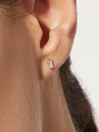 925 Silver Baguette Earrings