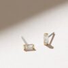 925 Silver Baguette Earrings - Image 4