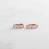 925 Silver Baguette Hoops Earrings - Image 4