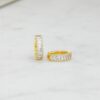925 Silver Baguette Hoops Earrings - Image 5