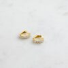 925 Silver Baguette Hoops Earrings - Image 6