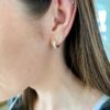 925 Silver Baguette Hoops Earrings - Image 8