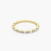 Thick gold-plated 925 sterling silver eternity ring
