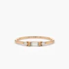 925 Silver Baguette Shape Diamond Ring - Image 3