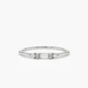 925 Silver Baguette Shape Diamond Ring - Image 4