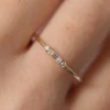 925 Silver Baguette Shape Diamond Ring - Image 5