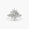 925 Silver Ballerina Baguette Diamond Cluster Ring - Image 6