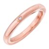 925 Silver Band with Tiny Diamond