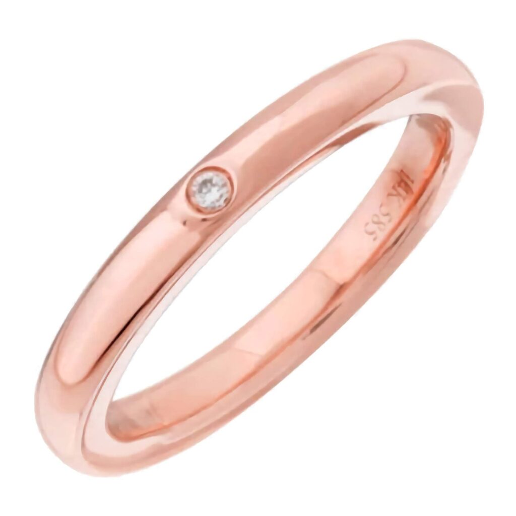 925 Silver Band with Tiny Diamond