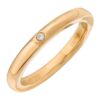 925 Silver Band with Tiny Diamond - Image 3