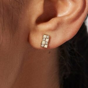 925 Silver Bar Stud Earrings