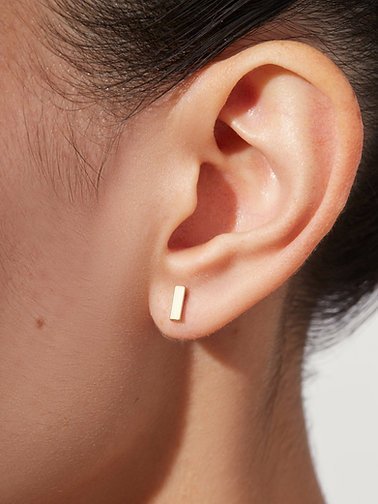 925 Silver Bar Stud Earrings
