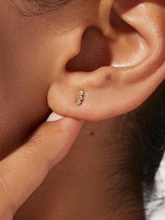 925 Silver Bar Stud Earrings