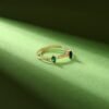 925 Sterling Silver ring finished with thick gold plating