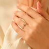 Simple emerald ring with a classic polished look