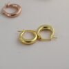 925 Silver Basket Huggies Earrings featuring a subtle basket-style textured design