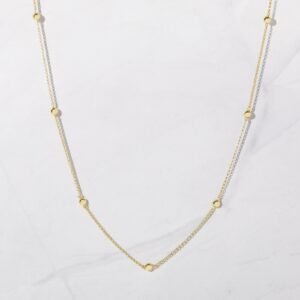 925 Silver Beaded Ball Necklace
