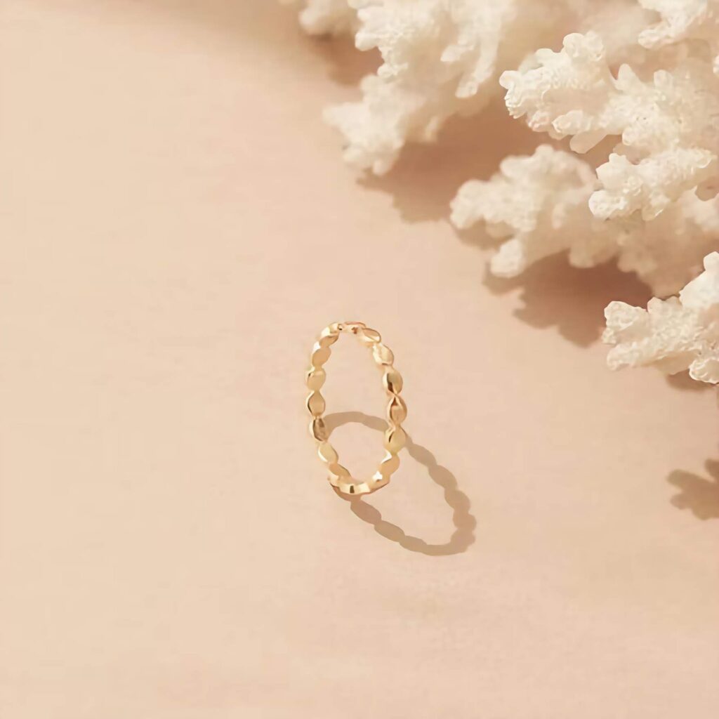 925 Silver Beaded Ring