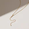 925 Silver Bec Diamond Necklace with refined, minimal design
