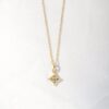 925 Silver Belle Diamond Necklace with diamond-shaped pendant