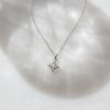 925 Silver Belle Diamond Necklace in 925 sterling silver with gold plating