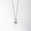 925 Silver Belle Diamond Necklace with 16-inch chain and extension