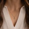 925 Silver Belle Diamond Necklace featuring a bright CZ diamond look