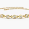 925 Silver Bezel Set Diamond Bracelet in 925 sterling silver
