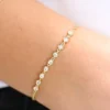 925 Silver Bezel Set Diamond Bracelet with premium CZ diamond stones
