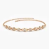 925 Silver Bezel Set Diamond Bracelet with thick gold plating