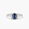 925 Silver Blue Diamond Ring - Image 2