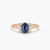 925 Silver Blue Diamond Ring - Image 5