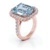 Blue stone solitaire ring with simple, elegant styling