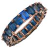 925 Silver Blue Sapphire Eternity Ring
