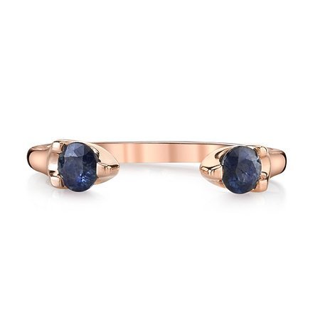 925 Silver Blue Sapphire Orbit Ring