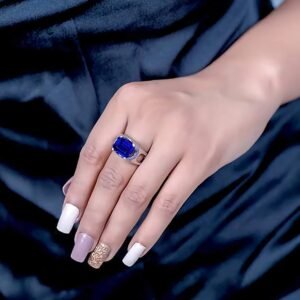 925 Silver Blue Sapphire Ring