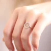 925 Silver Blue Stone CZ Diamond Ring