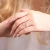 925 Silver Blue Stone CZ Diamond Ring - Image 3