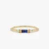925 Silver Blue Stone Diamond Ring