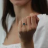 925 Silver Blue Stone Ring - Image 2