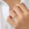 925 Silver Bridal Diamond Cluster Ring - Image 5