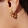 925 Silver Bubble Hoop Earrings with bubble-inspired silhouette