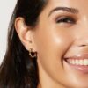 925 Silver Bubble Hoop Earrings featuring cubic zirconia sparkle