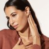 925 Silver Bubble Hoop Earrings with textured bubble design