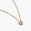 925 Silver Butterfly Diamond Necklace with graceful butterfly motif