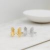 Gold-plated sterling silver butterfly ring with open design
