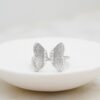 Adjustable butterfly ring in 925 sterling silver
