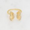 Butterfly ring with detailed motif and feminine style